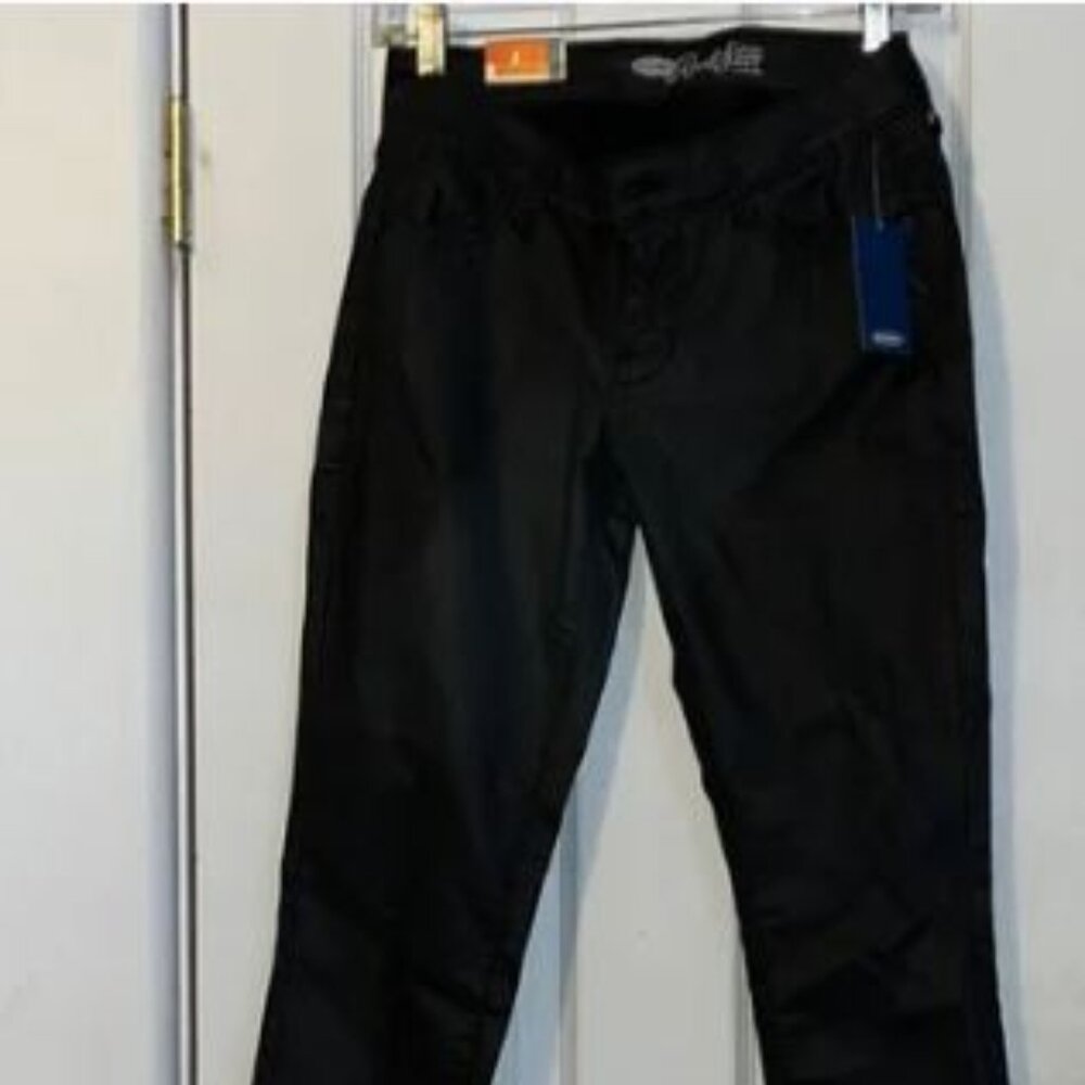 NWT Old Navy Black Shiny Skinny Jeans size 4